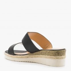 Weeboo Newest Arrivals Double Strap Esparto Trim Sandal Wedges 28 Weeboo Newest Arrivals Double Strap Esparto Trim Sandal Wedges