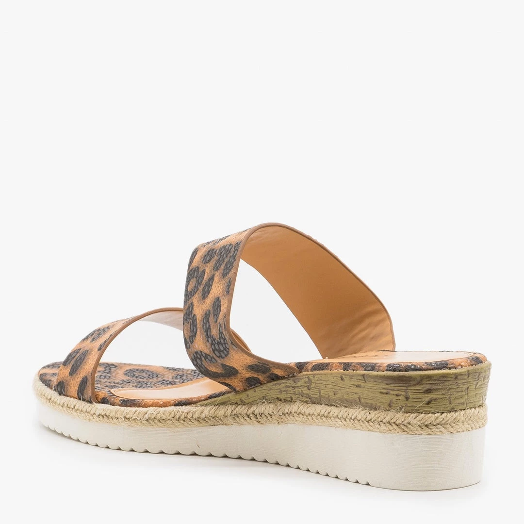 Weeboo Newest Arrivals Double Strap Esparto Trim Sandal Wedges 3 Weeboo Newest Arrivals Double Strap Esparto Trim Sandal Wedges