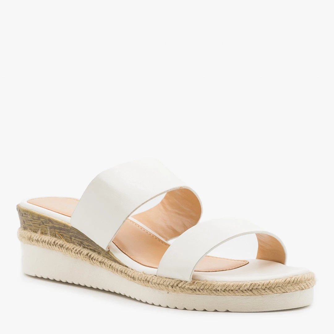 Weeboo Newest Arrivals Double Strap Esparto Trim Sandal Wedges 13 Weeboo Newest Arrivals Double Strap Esparto Trim Sandal Wedges