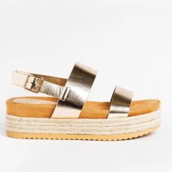Bamboo Shoes Double Strap Flatform Sandals