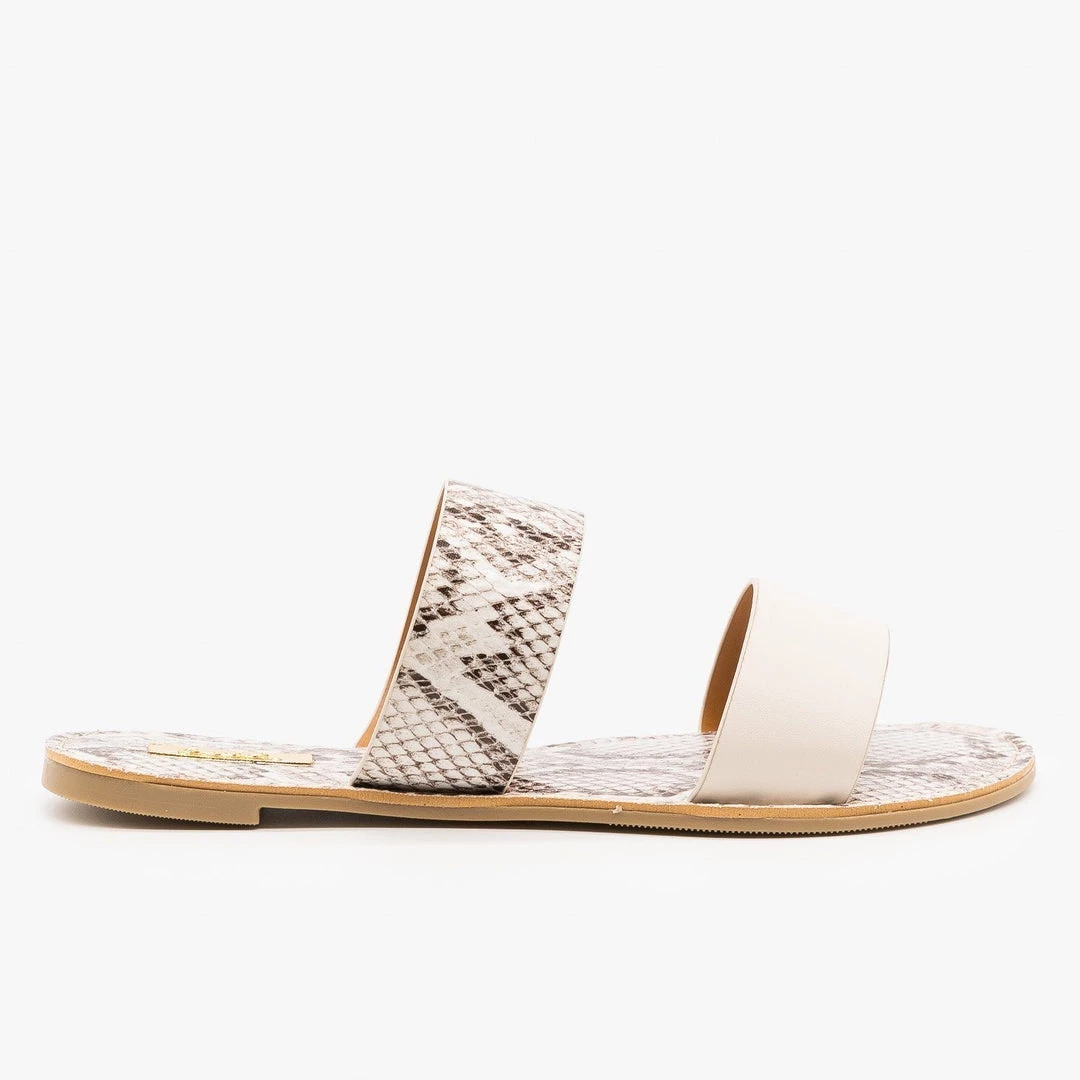 Qupid Shoes Double Strap Patterned Sandals 7 Qupid Shoes Double Strap Patterned Sandals