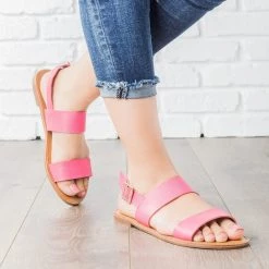 Breckelle's Double Strap Slingback Sandal Sandals