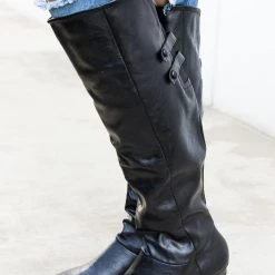 Soda Shoes Double Strap Slip-On Riding Boots