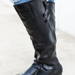 Soda Shoes Double Strap Slip-On Riding Boots