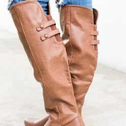 Soda Shoes Double Strap Slip-On Riding Boots