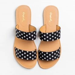 Qupid Shoes Double Strap Slip-On Sandals