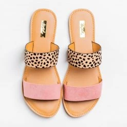 Qupid Shoes Double Strap Slip-On Sandals