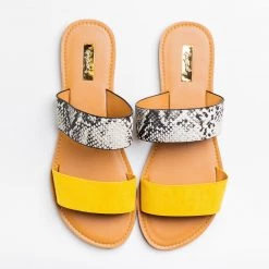 Qupid Shoes Double Strap Slip-On Sandals