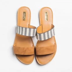 Qupid Shoes Double Strap Slip-On Sandals