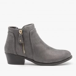 Refresh Double Zipper Ankle Boots