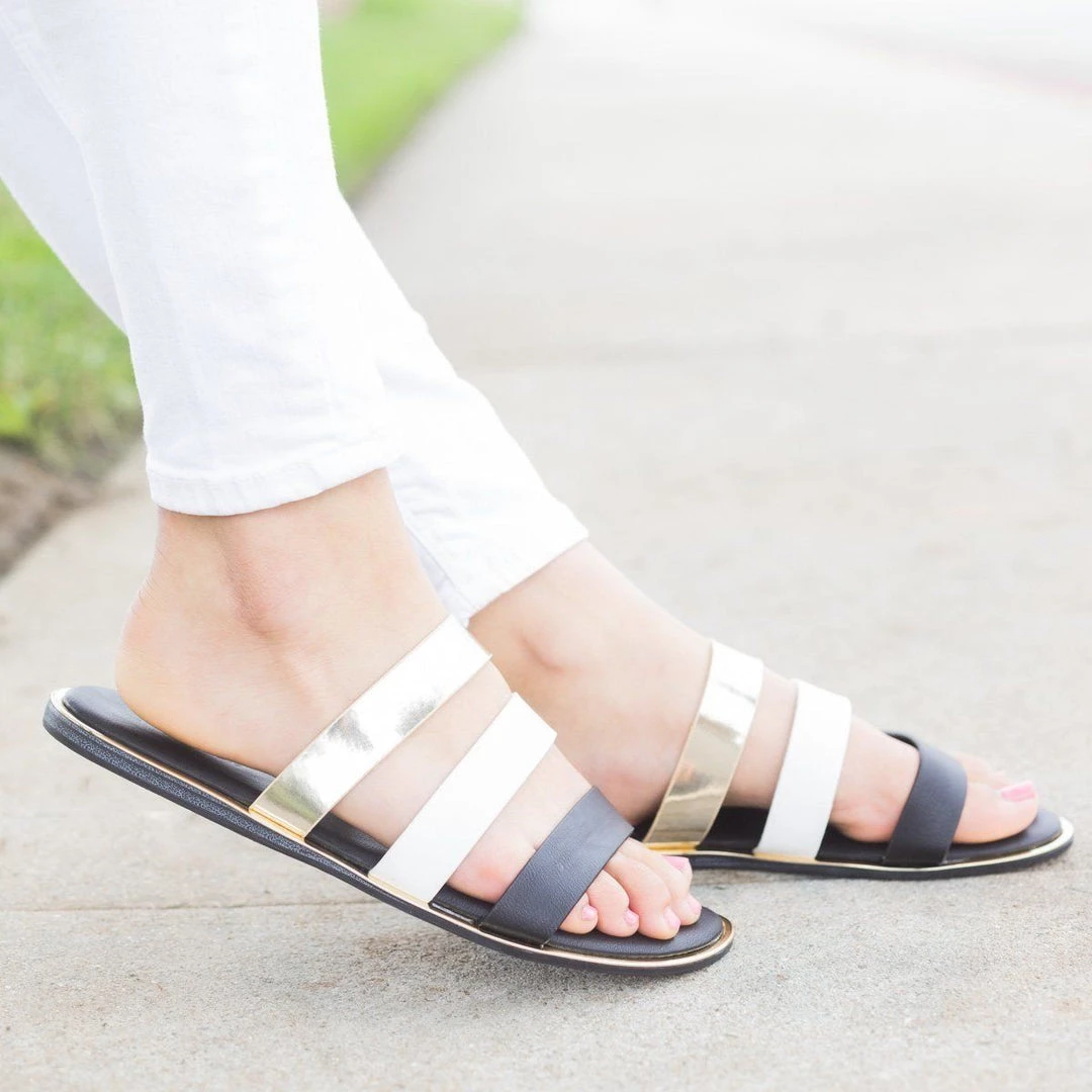 Bamboo Shoes Dual-Toned Slides 1 Bamboo Shoes Dual-Toned Slides