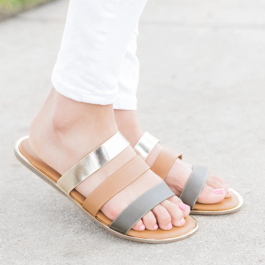 Bamboo Shoes Dual-Toned Slides 14 Bamboo Shoes Dual-Toned Slides