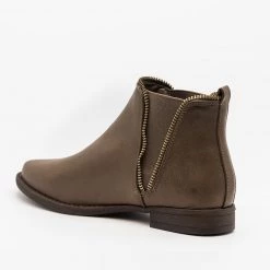 Bamboo Shoes Edgy And Chic Zippered Booties