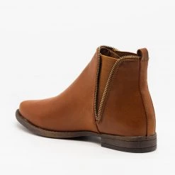 Bamboo Shoes Edgy And Chic Zippered Booties