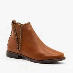 Bamboo Shoes Edgy And Chic Zippered Booties