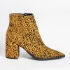 Qupid Shoes Edgy Animal Print Booties Newest Arrivals