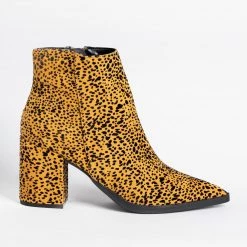 Qupid Shoes Edgy Animal Print Booties Newest Arrivals