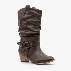 Refresh Edgy Block Heel Cowboy Boots FINAL SALE Newest Arrivals 21 Refresh Edgy Block Heel Cowboy Boots FINAL SALE Newest Arrivals