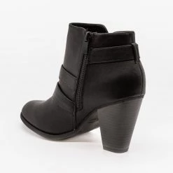 Forever Edgy Buckled Almond-Toe Booties Newest Arrivals