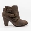 Forever Edgy Buckled Almond-Toe Booties Newest Arrivals
