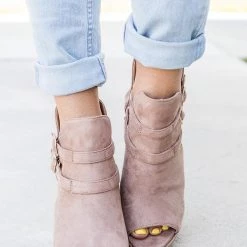 Qupid Shoes Edgy Buckled Peep-Toe Wedges Newest Arrivals