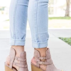 Qupid Shoes Edgy Buckled Peep-Toe Wedges Newest Arrivals