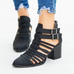 Yoki Newest Arrivals Edgy Caged Ankle Booties 7 Yoki Newest Arrivals Edgy Caged Ankle Booties