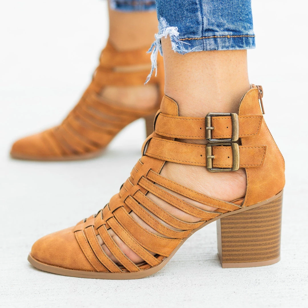 Yoki Newest Arrivals Edgy Caged Ankle Booties 3 Yoki Newest Arrivals Edgy Caged Ankle Booties