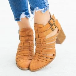 Yoki Newest Arrivals Edgy Caged Ankle Booties