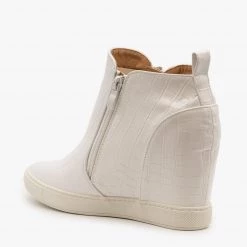 AMS Shoes Edgy Crocodile Wedge Sneakers Newest Arrivals