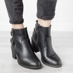Bamboo Shoes Newest Arrivals Edgy Distressed Buckle Booties