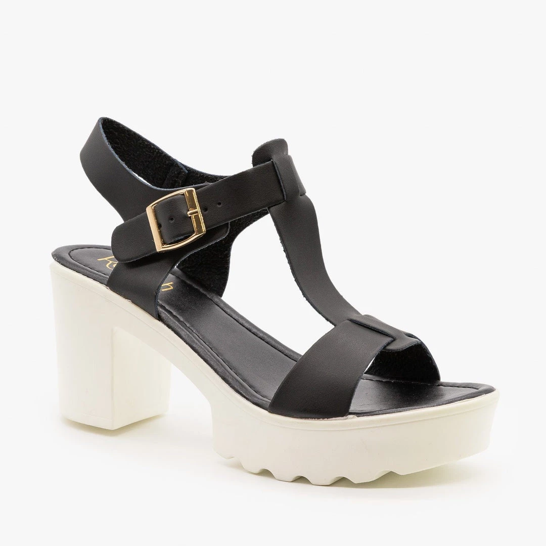 Refresh Edgy Diva T-Strap High Heels 2 Refresh Edgy Diva T-Strap High Heels