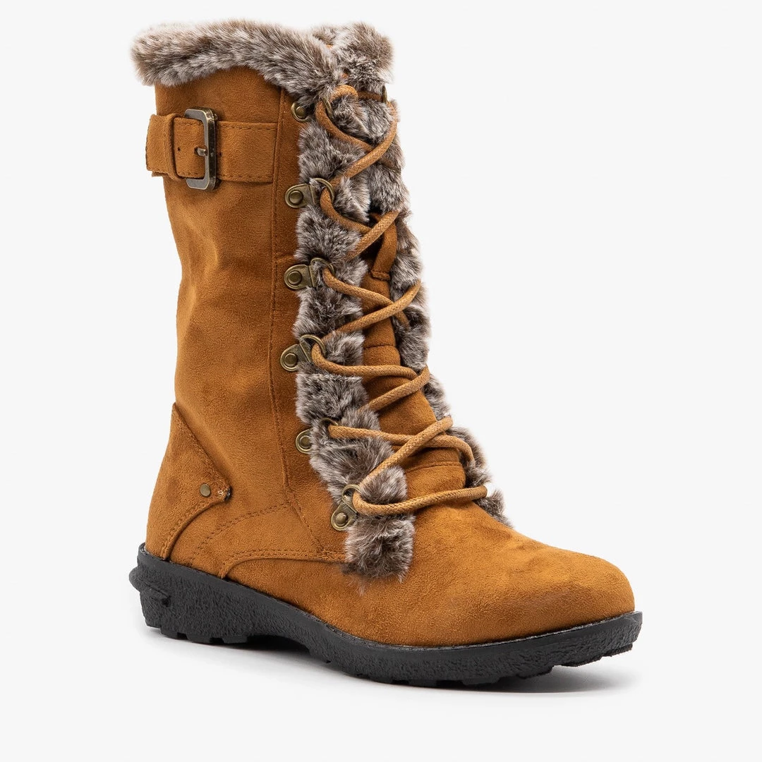 Forever Edgy Faux Fur Laced Winter Boots 3 Forever Edgy Faux Fur Laced Winter Boots