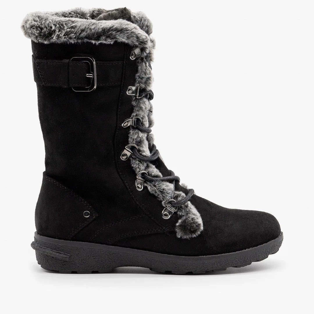Forever Edgy Faux Fur Laced Winter Boots 7 Forever Edgy Faux Fur Laced Winter Boots