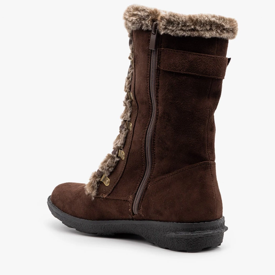 Forever Edgy Faux Fur Laced Winter Boots 5 Forever Edgy Faux Fur Laced Winter Boots