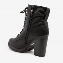 Bella Marie Newest Arrivals Edgy High Heel Combat Booties