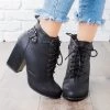 Soda Shoes Newest Arrivals Edgy Lace-Up Chunky Heel Bootie