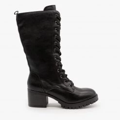 Bamboo Shoes Edgy Lace-Up Combat Boots FINAL SALE