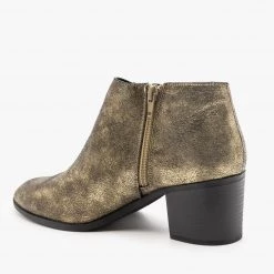 Qupid Shoes Edgy Metallic Booties Newest Arrivals