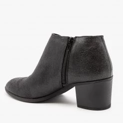 Qupid Shoes Edgy Metallic Booties Newest Arrivals