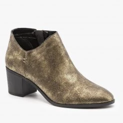 Qupid Shoes Edgy Metallic Booties Newest Arrivals