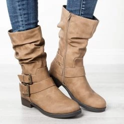Soda Shoes Edgy Slouchy Buckle Boots 9 Soda Shoes Edgy Slouchy Buckle Boots