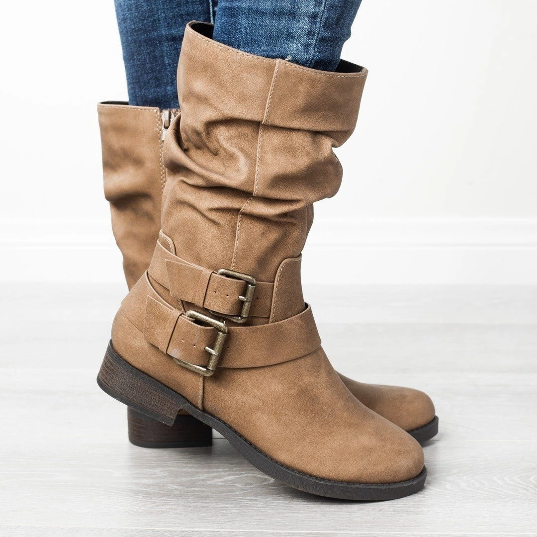 Soda Shoes Edgy Slouchy Buckle Boots 1 Soda Shoes Edgy Slouchy Buckle Boots