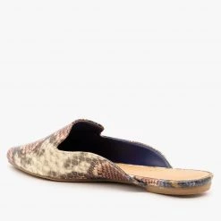 Bamboo Shoes Edgy Snake Print Mules