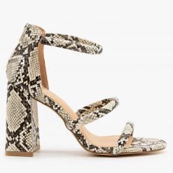 Novo Shoes Newest Arrivals Edgy Snake Print Night Out Heels