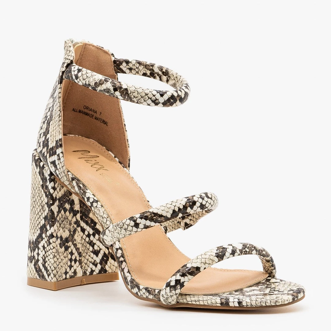 Novo Shoes Newest Arrivals Edgy Snake Print Night Out Heels 2 Novo Shoes Newest Arrivals Edgy Snake Print Night Out Heels