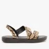 Qupid Shoes Edgy Snake Print Sandals