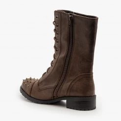 Soda Shoes Edgy Studded Combat Boots Newest Arrivals