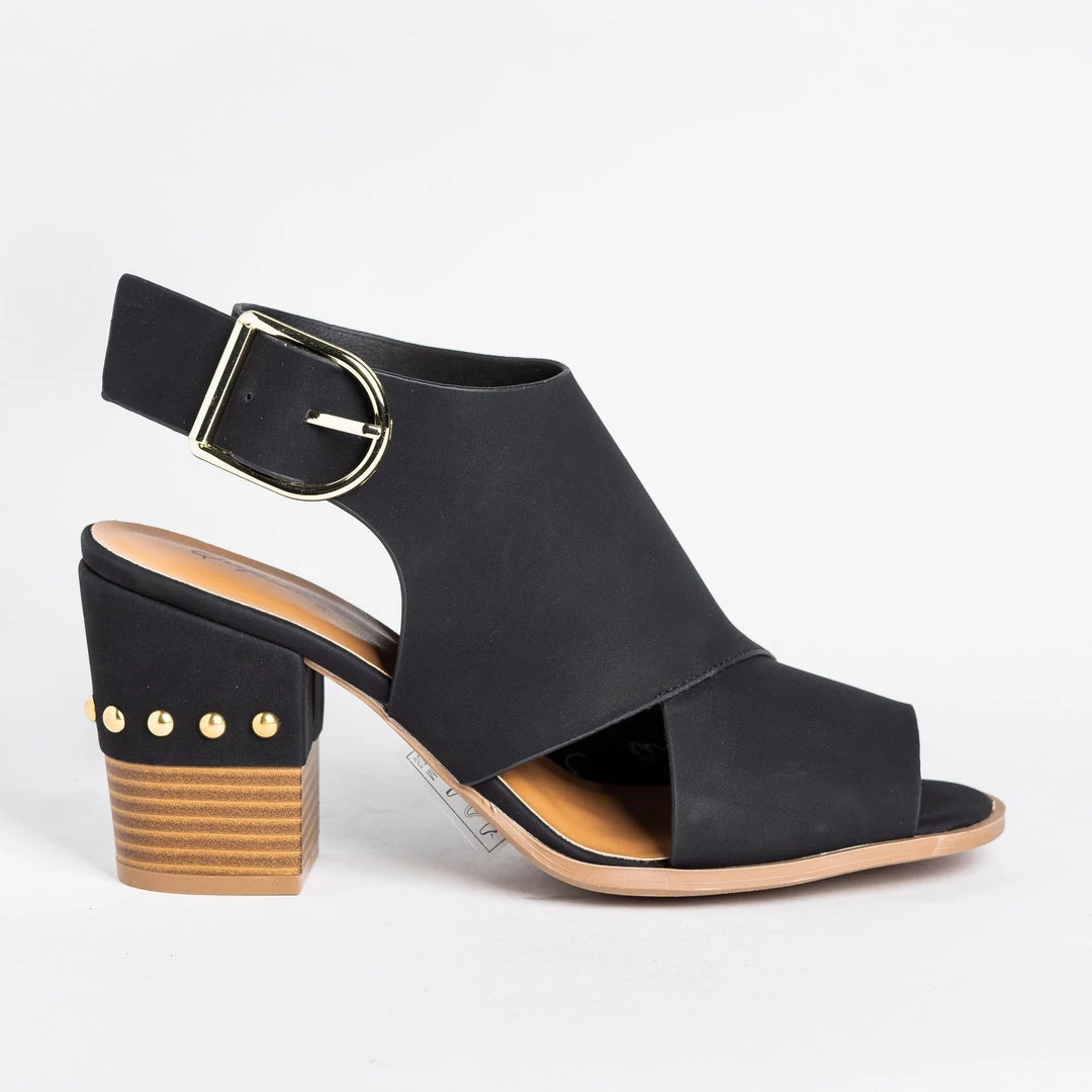 Qupid Shoes Newest Arrivals Edgy Studded Heel Peep Toe Booties 3 Qupid Shoes Newest Arrivals Edgy Studded Heel Peep Toe Booties