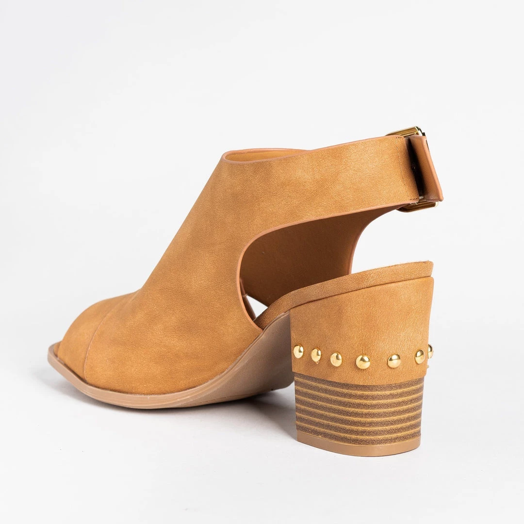 Qupid Shoes Newest Arrivals Edgy Studded Heel Peep Toe Booties 4 Qupid Shoes Newest Arrivals Edgy Studded Heel Peep Toe Booties